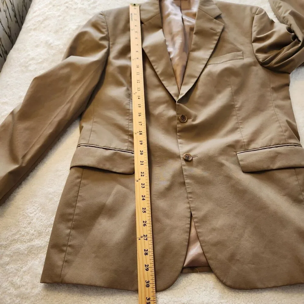 Jos. A. Bank Mens Light Brown Cotton Blend Sport Coat Blazer Jacket Size 41R